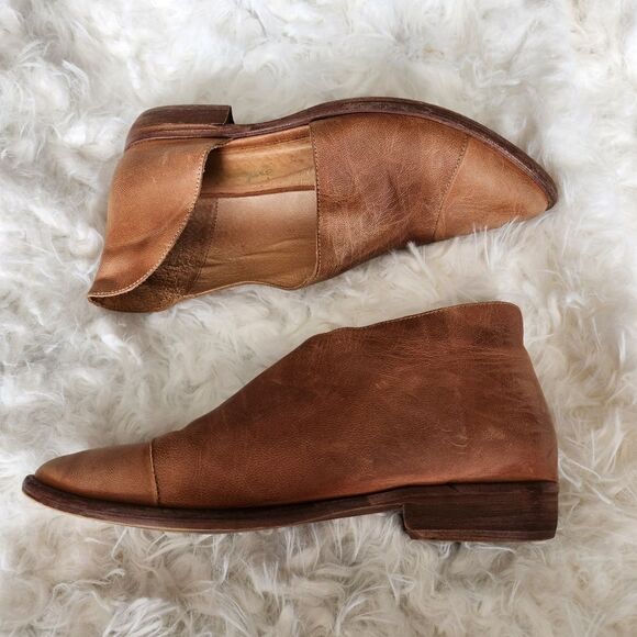 Free people royale flat tan leather shoes - Picture 1 of 9